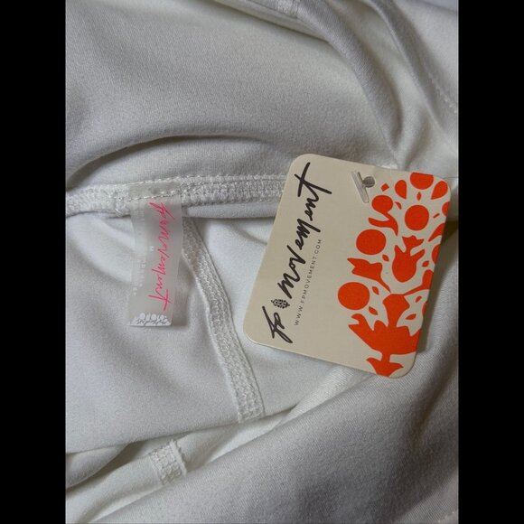 New Free People Skirt Medium Womens White Skater Lined Skort Shorts - Picture 9 of 12